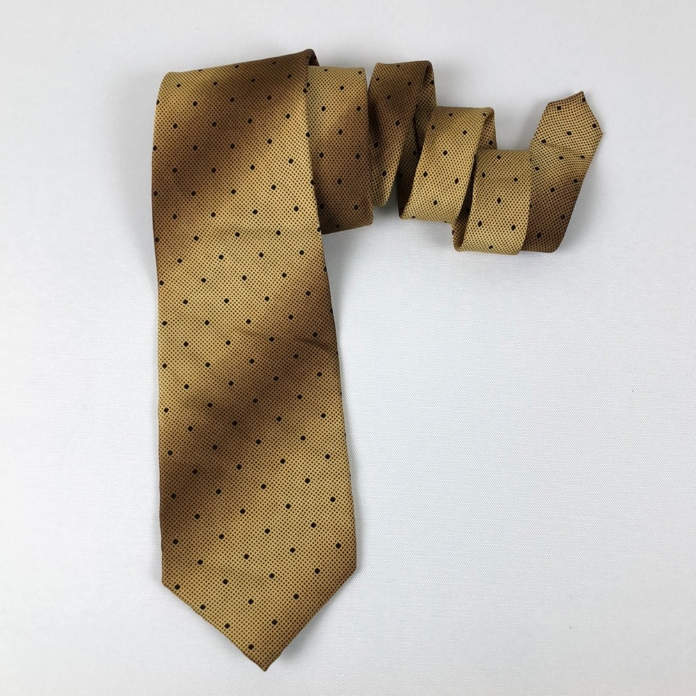 Nina Ricci Yellow Gold and Black Silk Tie